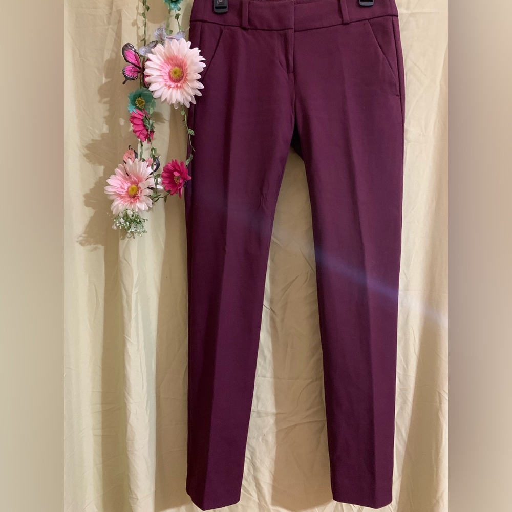 LOFT Purple Chinos Sleek Tailored Design